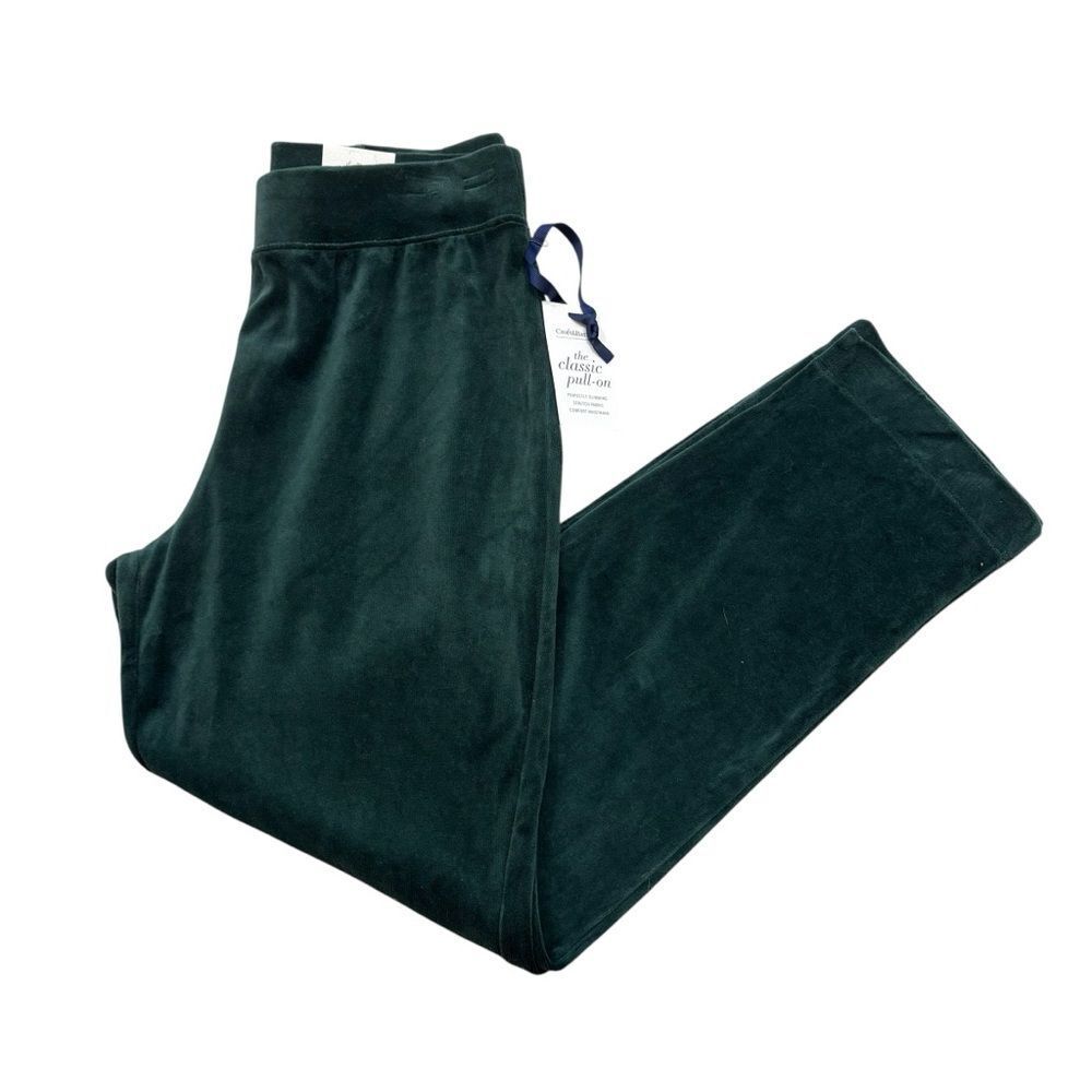 Brand new with Tags Croft & Barrow Brand Hunter Green Velour Pants Size Medium